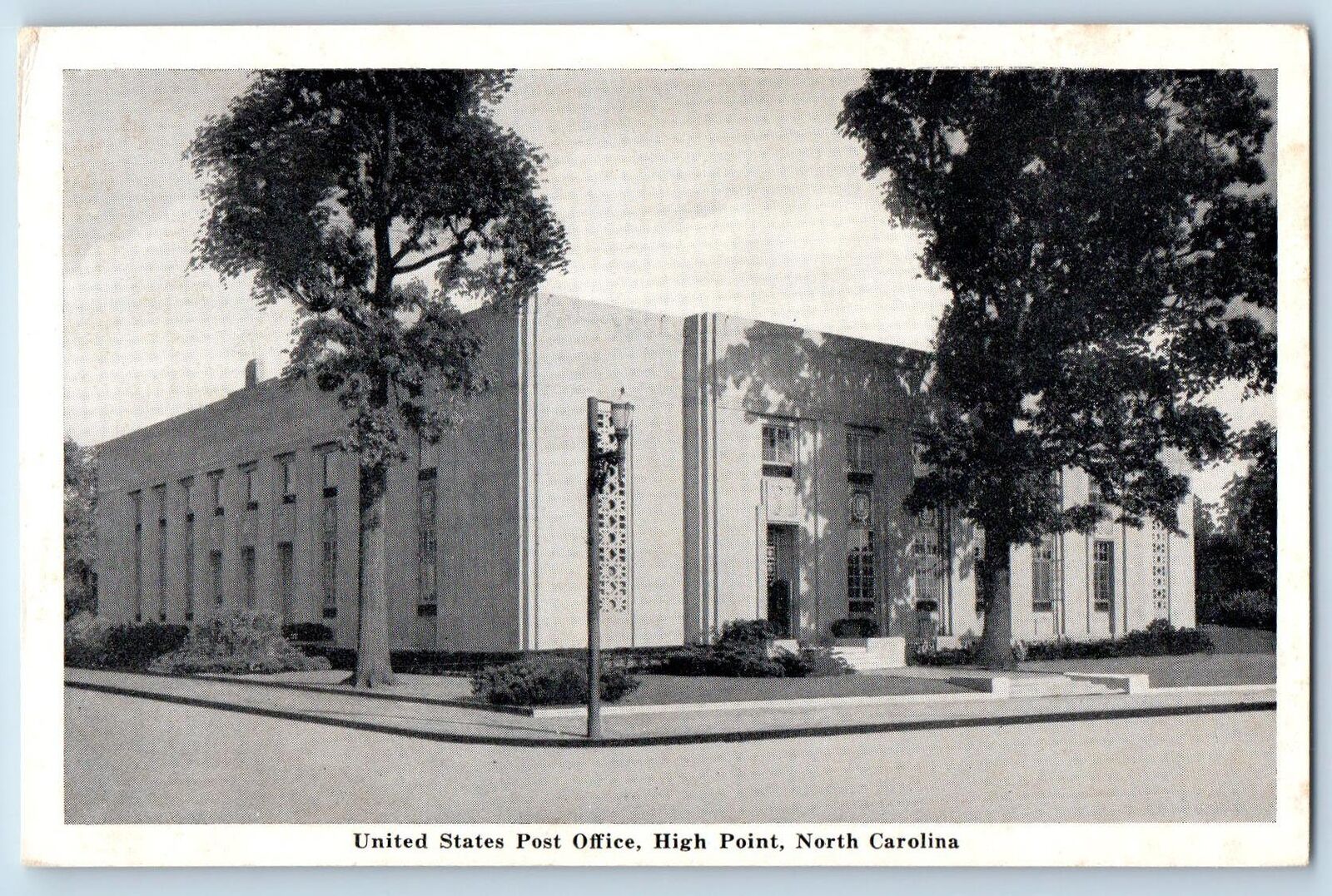 c1920's United States Post Office Building High Point North Carolina NC Postcard