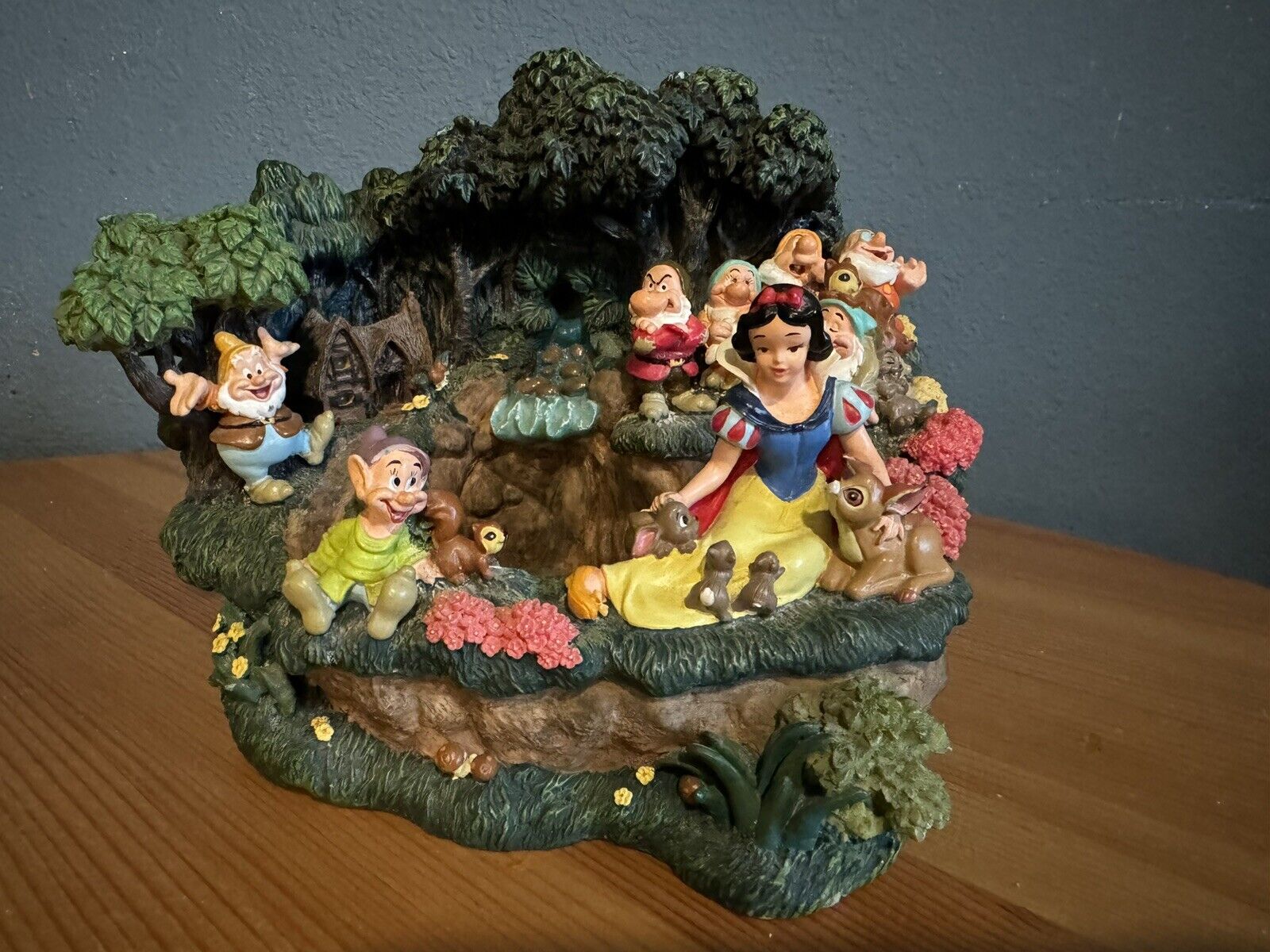 Vintage Walt Disney Snow White and The Seven Dwarfs Fountain NOT Working