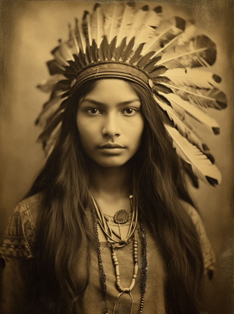 Native American Female Tintype Series C10126RP