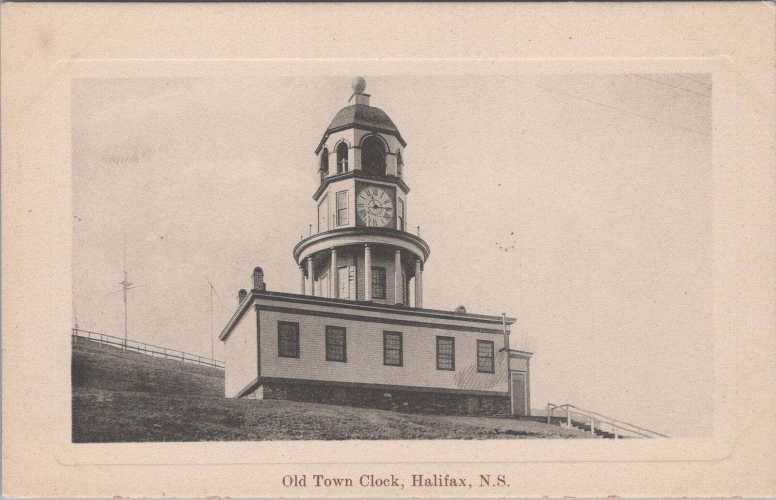 Old Town Clock Halifax Nova Scotia c1910s Unposted Postcard