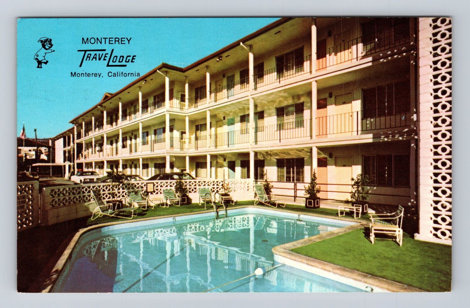 Monterey CA-California, Monterey Travelodge, Advertising, Vintage Postcard