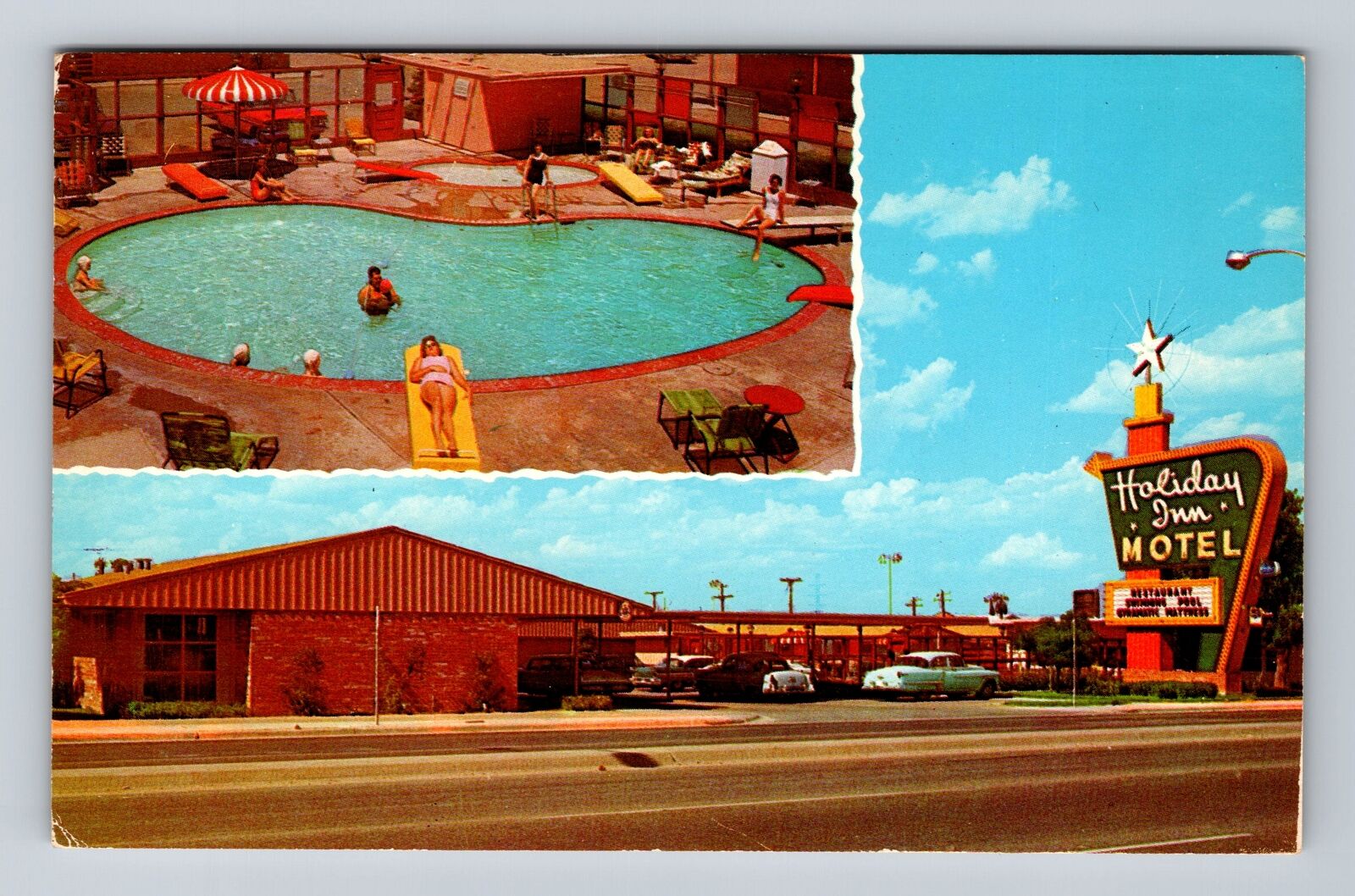 Amarillo TX-Texas, Holiday Inn East, Advertising, Antique Vintage Postcard
