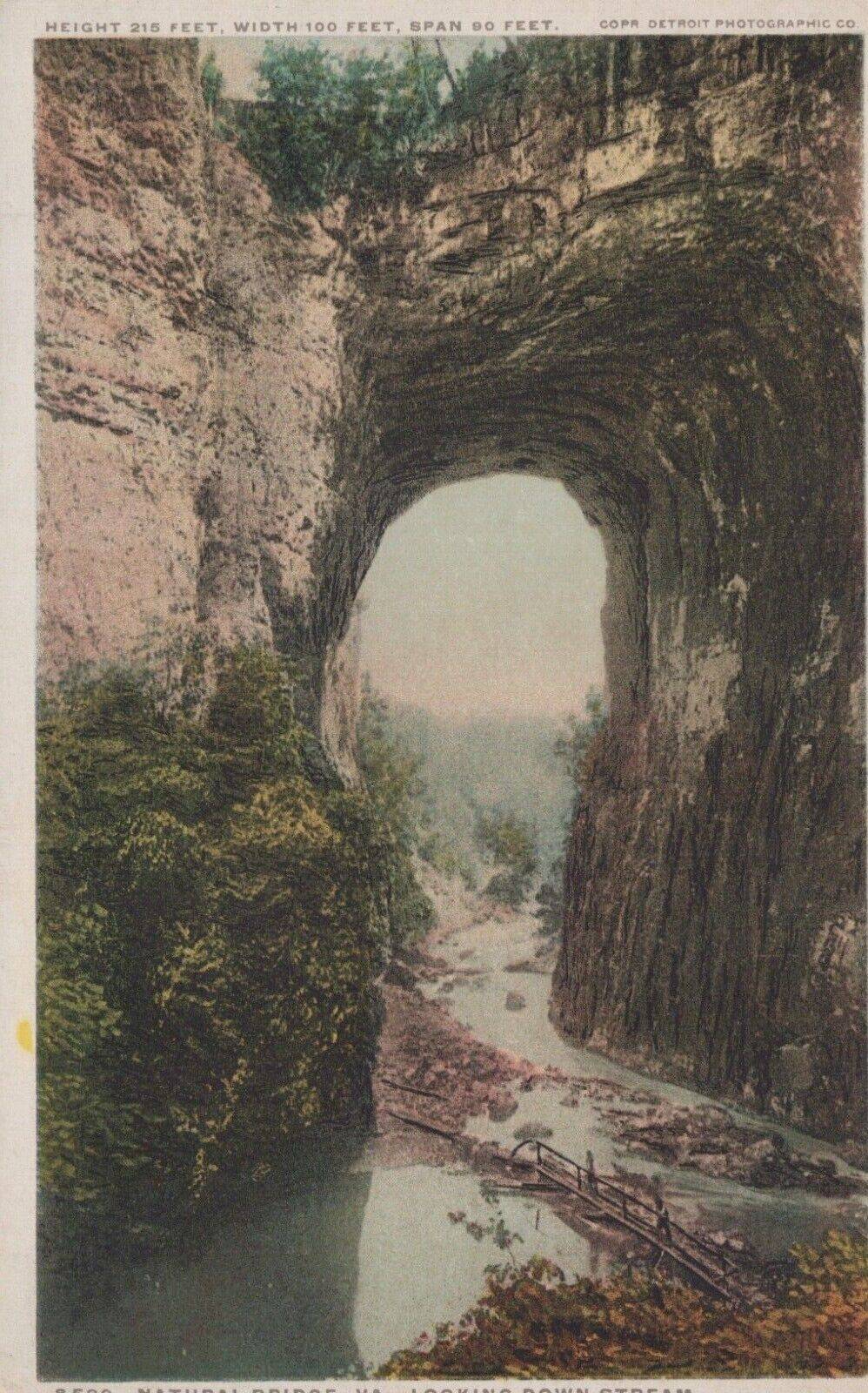 The Natural Bridge Of Virginia Rockbridge County White Border Vintage Post Card