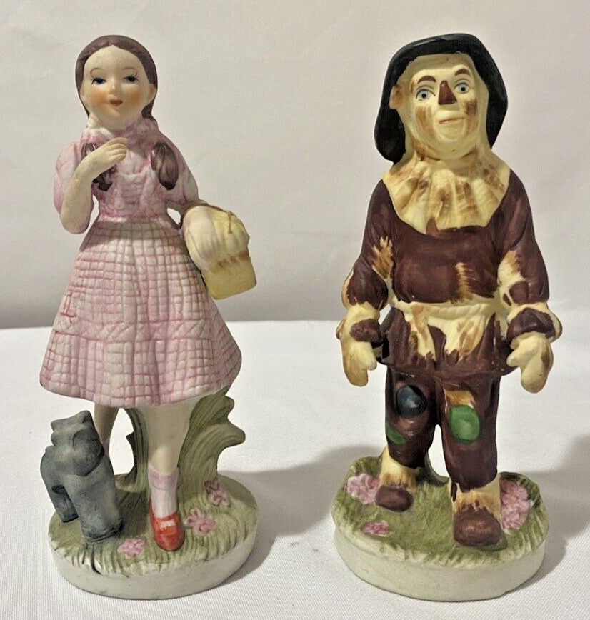 Vintage1974 Wizard Of Oz Dorothy & Scarecrow Figurine Porcelain MGM Seymour Mann