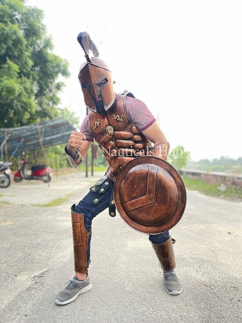 300 Movie Spartan Breastplate Costume Set | Spartan King Leonidas Costume Media