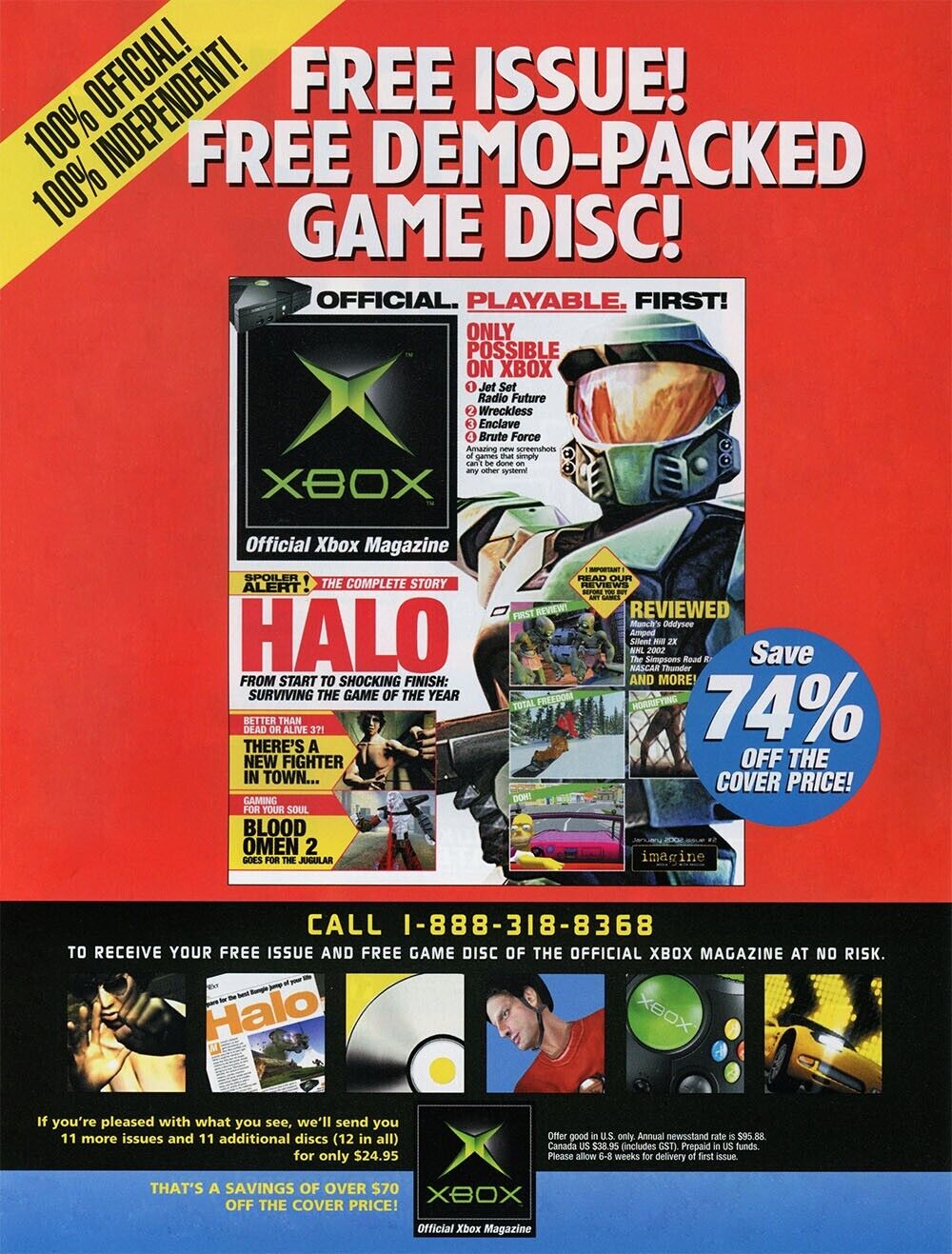 Halo Xbox Original 2003 Ad Authentic Official Microsoft Xbox Magazine Promo