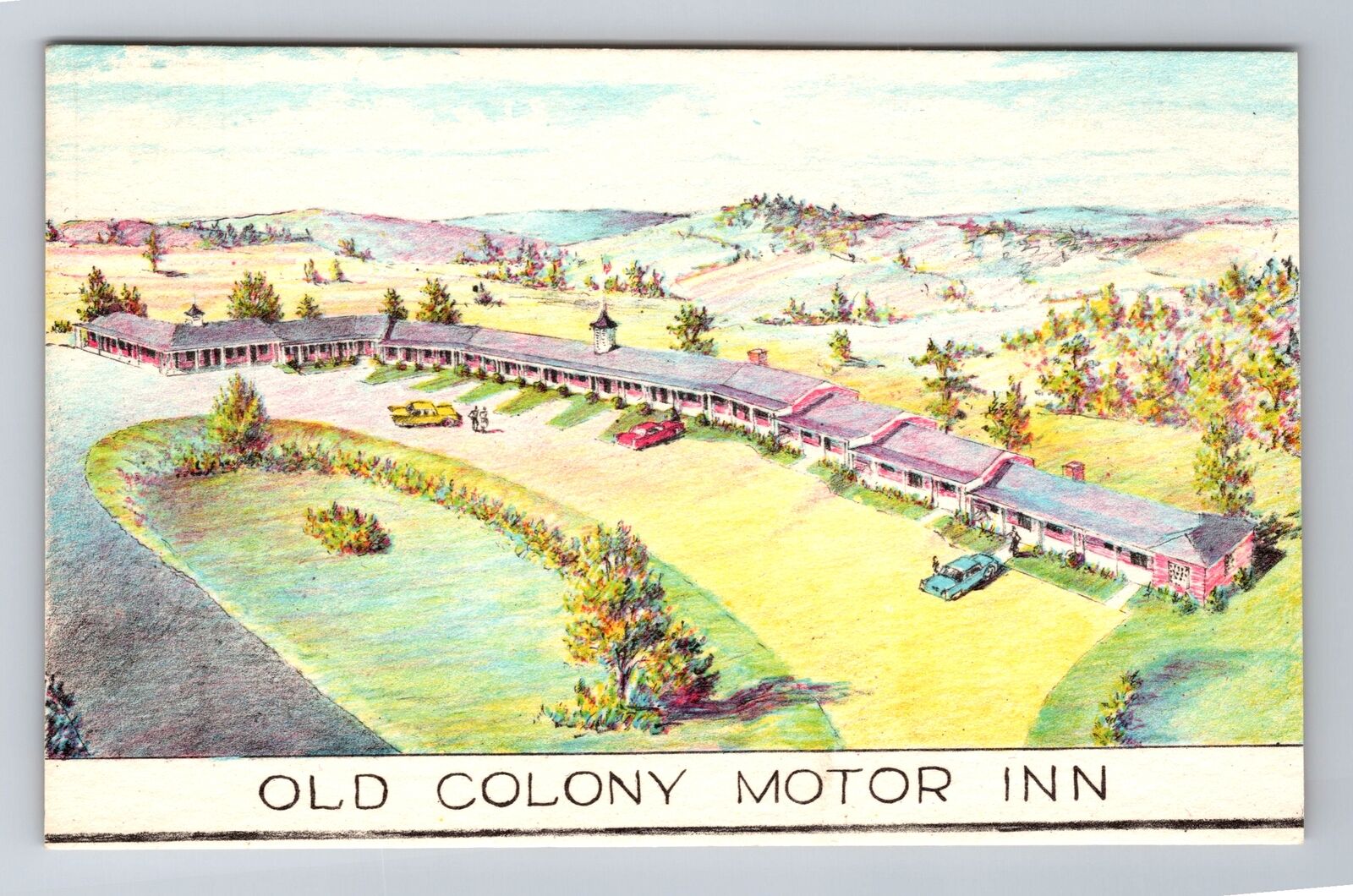 Athens GA-Georgia, Old Colony Motor Inn, Advertisement Souvenir Vintage Postcard
