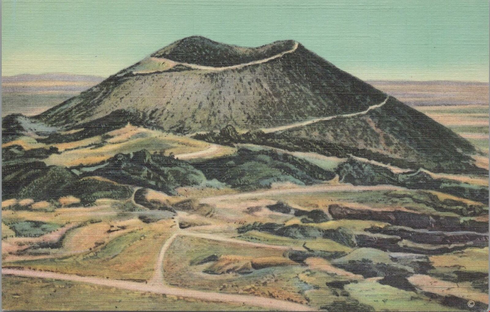 Postcard Mt Capulin Extinct Volcano 30 Miles East Raton NM 