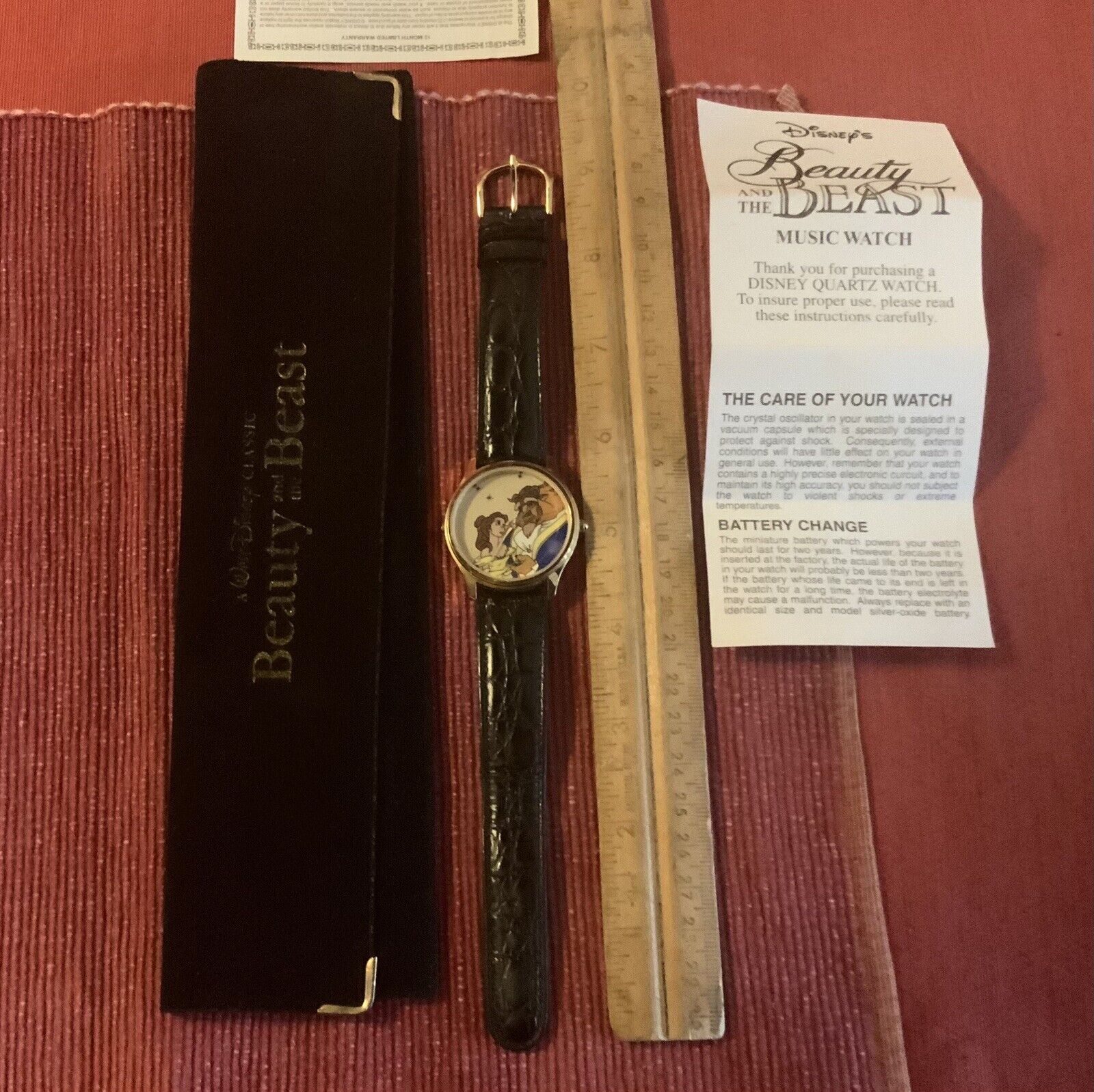 Vintage Disney Beauty and the Beast Music Watch Never Used/activated