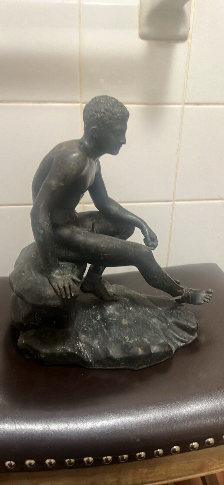 Vintage Bronze Hermes Seated Statue . .19th Century  1860 / Excellent Condition