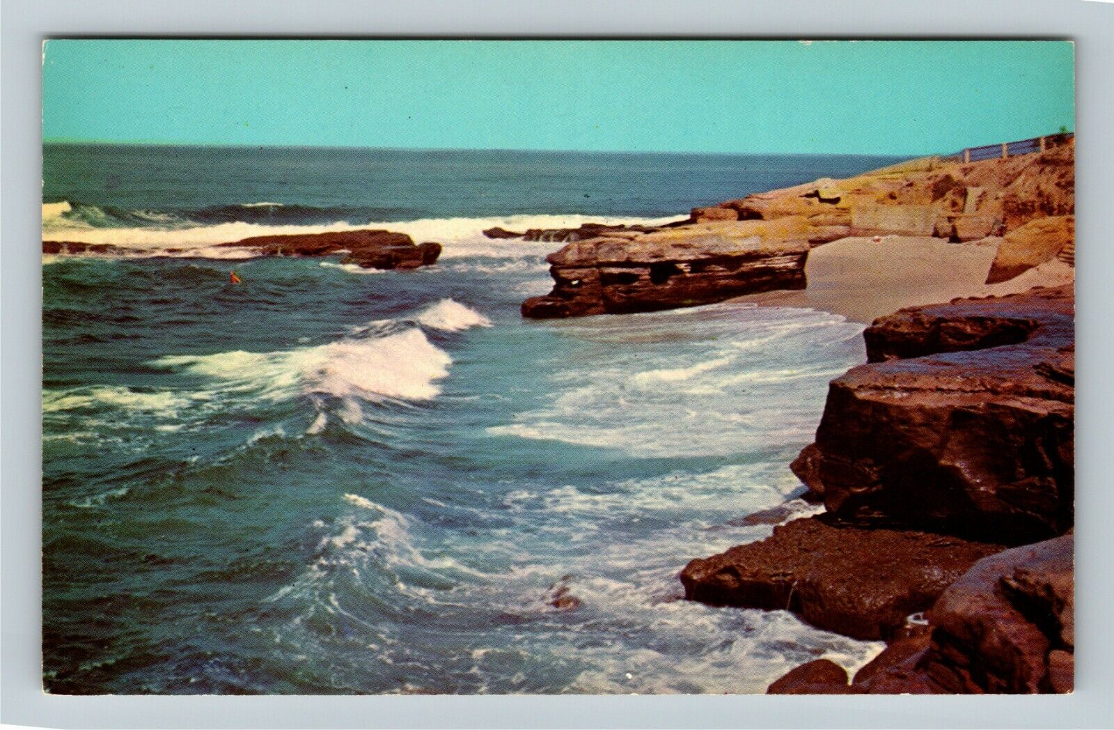 La Jola CA-California, Rugged Shoreline, Ocean Views, Vintage Postcard