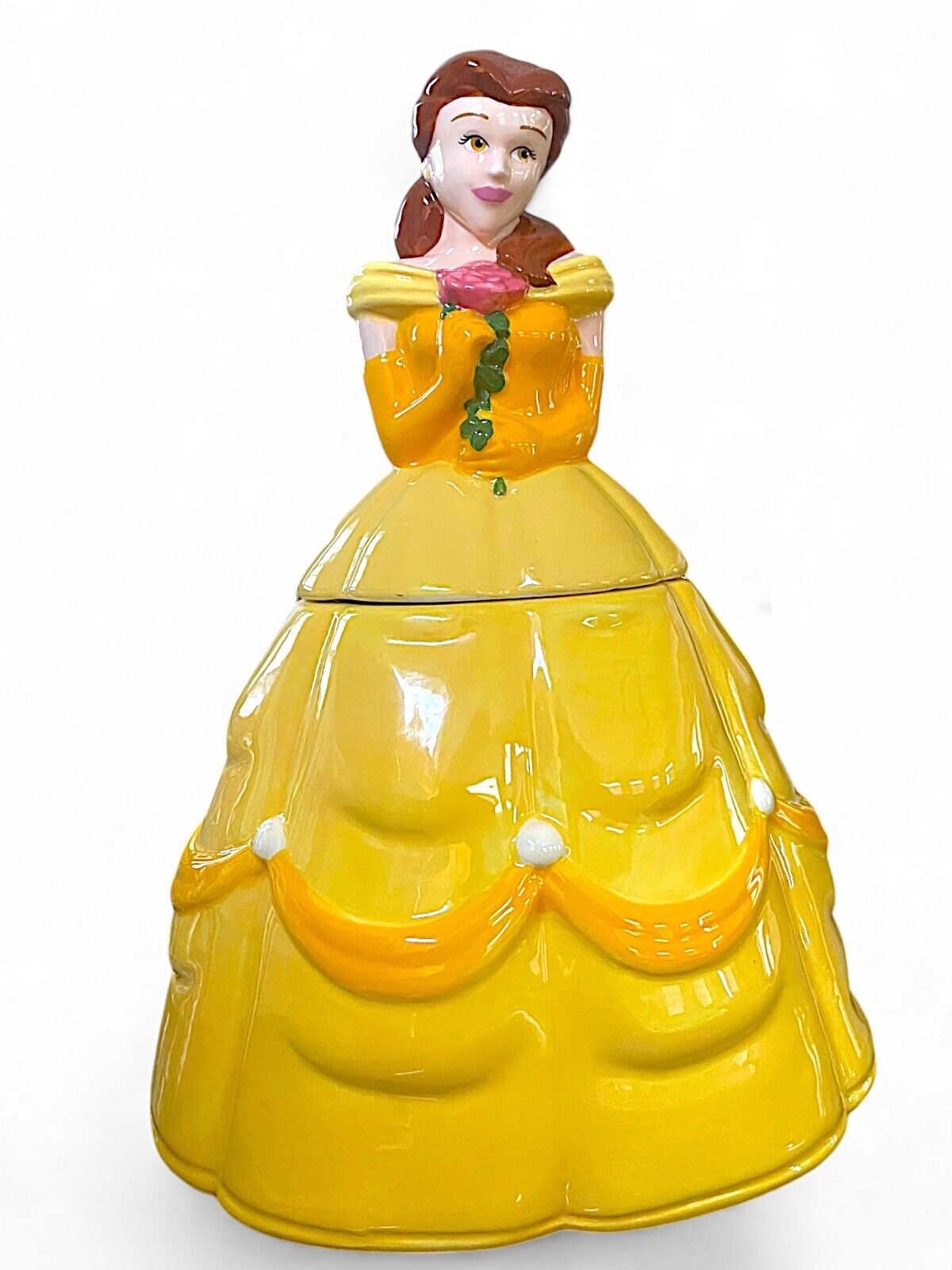 Disney Beauty And The Beast Princess Belle with Rose Cookie Jar 12.5\