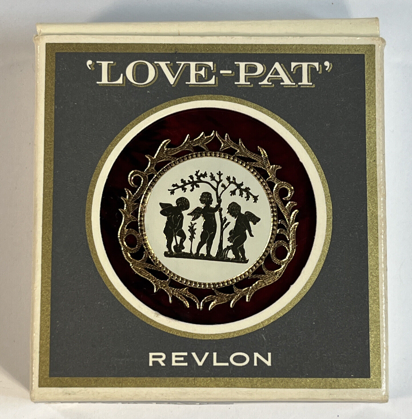 Vintage Revlon New Old Stock Love-Pat Tropic Tan Compact New Unused In Box