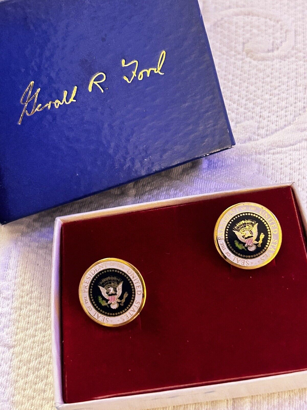 The Authentic President Gerald Ford - Presidential Seal - Full Color Cufflinks