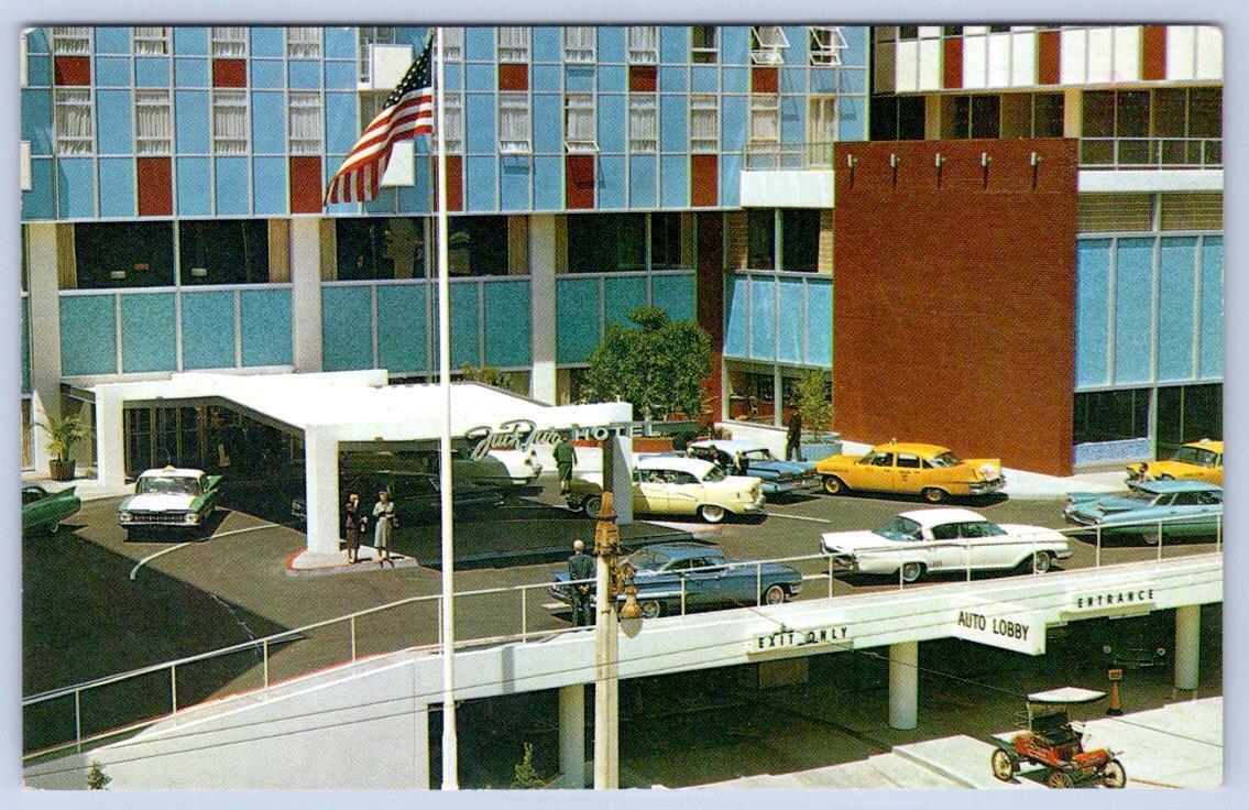 1950's JACK TAR HOTEL CLASSIC CARS TAXI CABS SAN FRANCISCO CA VINTAGE POSTCARD