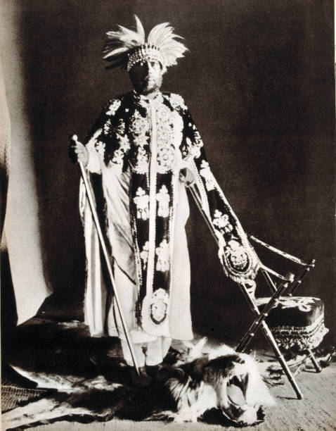 Menelik Ii Emperor Of Ethiopia Wearing A Traditional Garment 1900s Old Photo