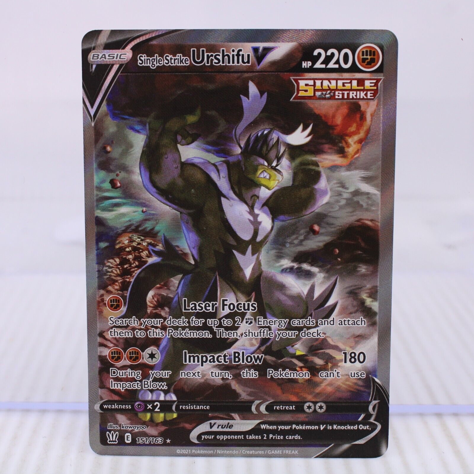 A7 Pokémon Card TCG SWSH Battle Styles SS Urshifu V Alt Art Ultra Rare 151/163