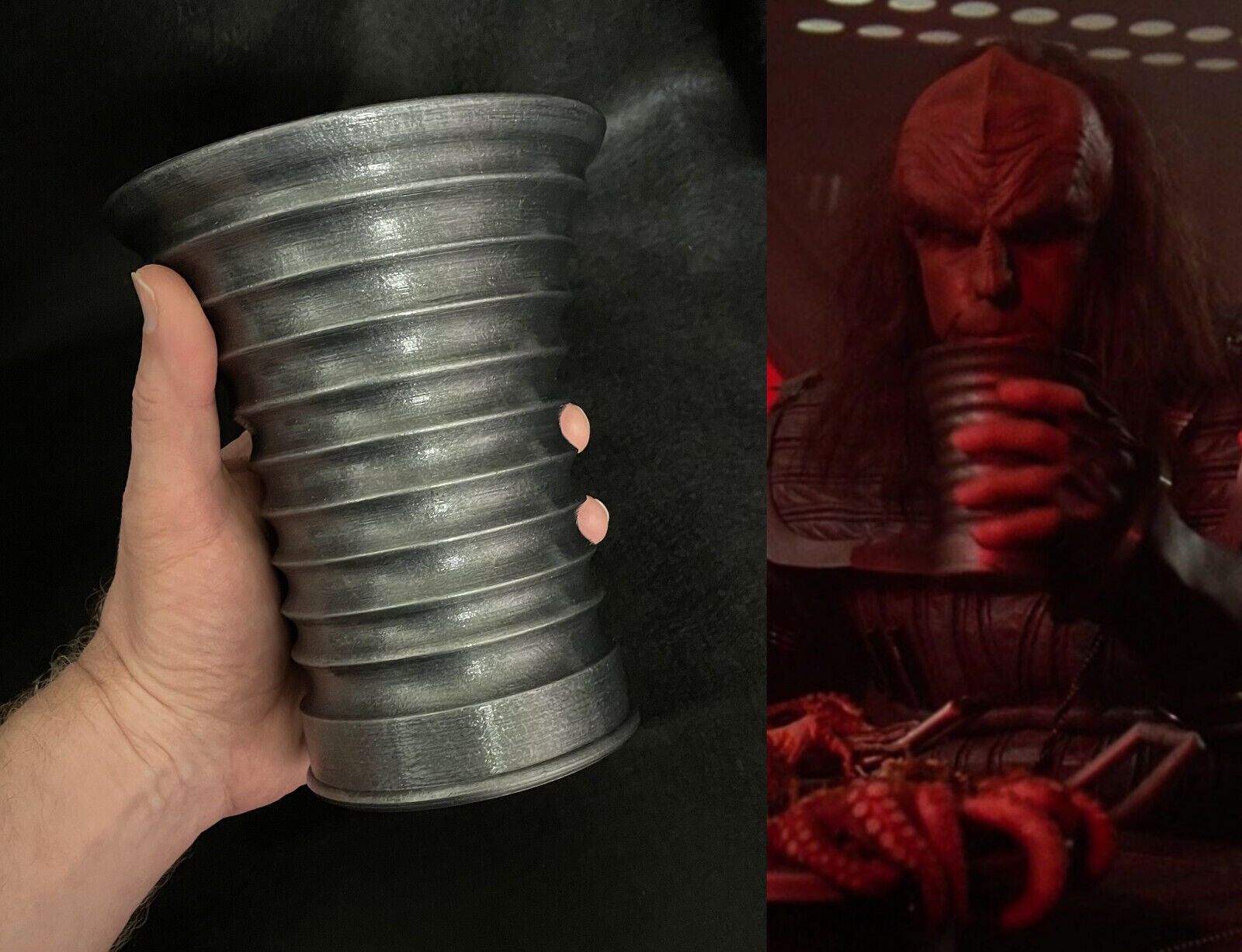 Klingon blood wine goblet -- precise replica of Star Trek original tankard cup