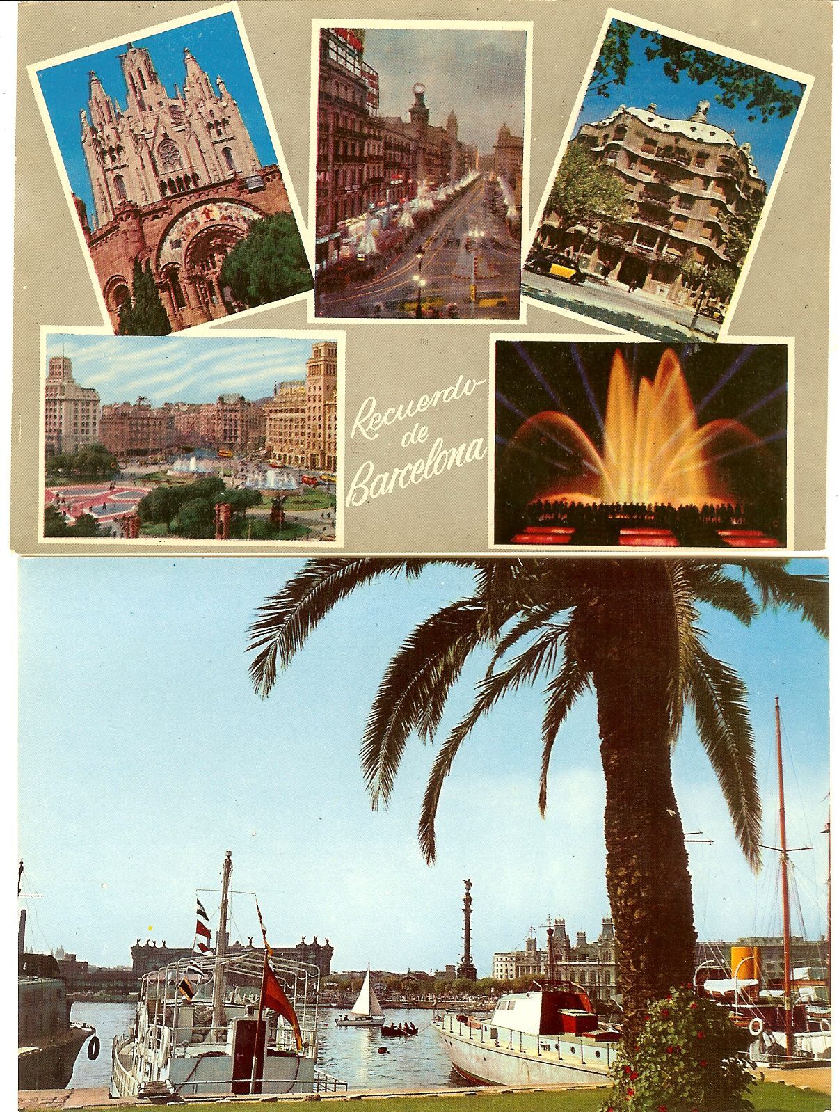 7 POSTCARDS FROM SPAIN 1962 MINT, SENORITAS, BARCELONA, ANDALUCIA 