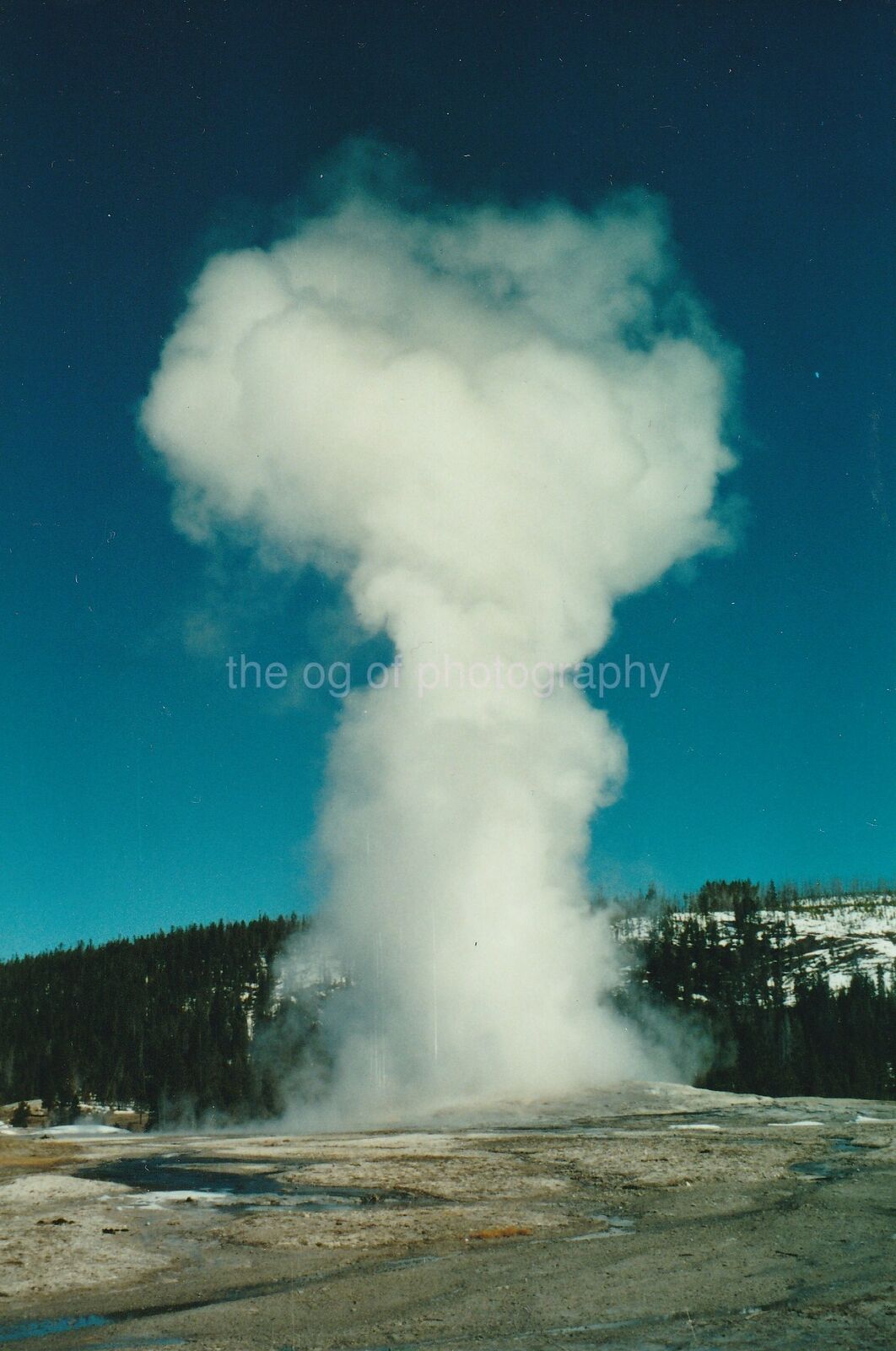 Yellowstone Geyser FOUND PHOTOGRAPH Color  Original VINTAGE 93 4 B