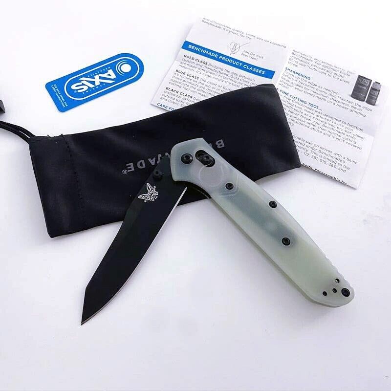 *Classic Osborne G10 Black Folding Knife：New Mini Benchmade 940BK-2004 