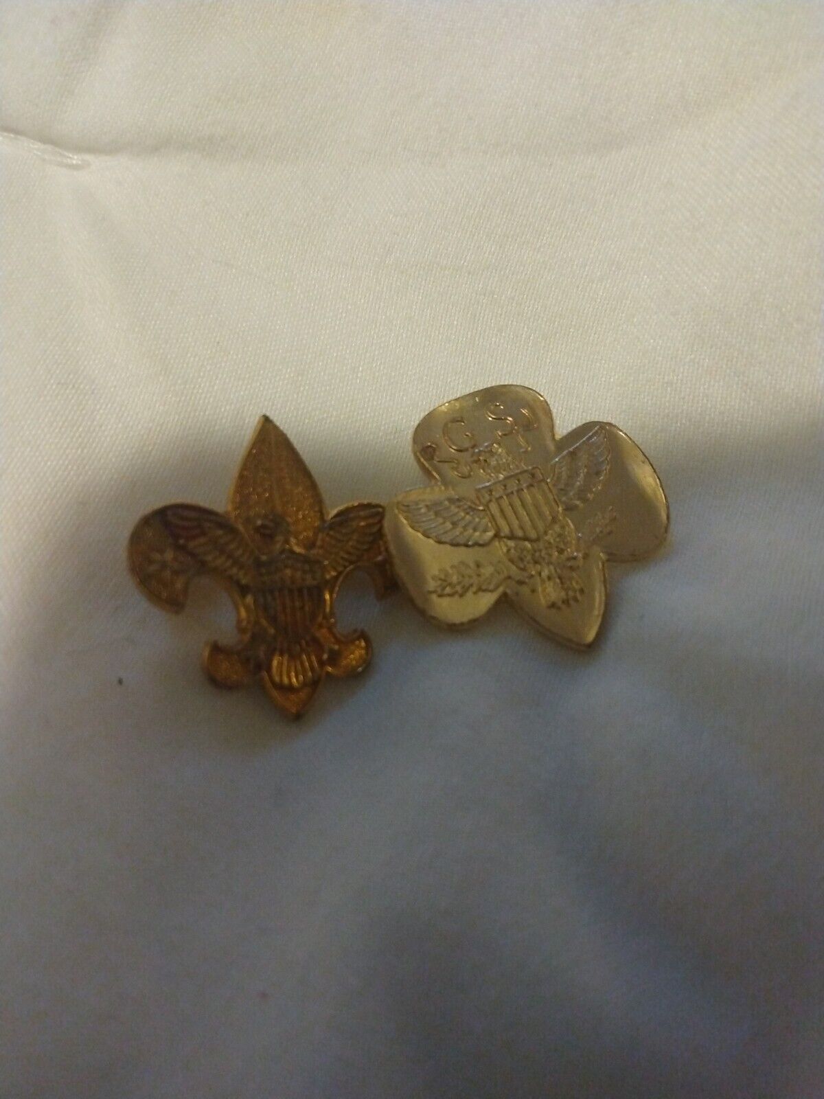 Lot Of 2, Vintage Girl And Boy Scouts Of America Pins
