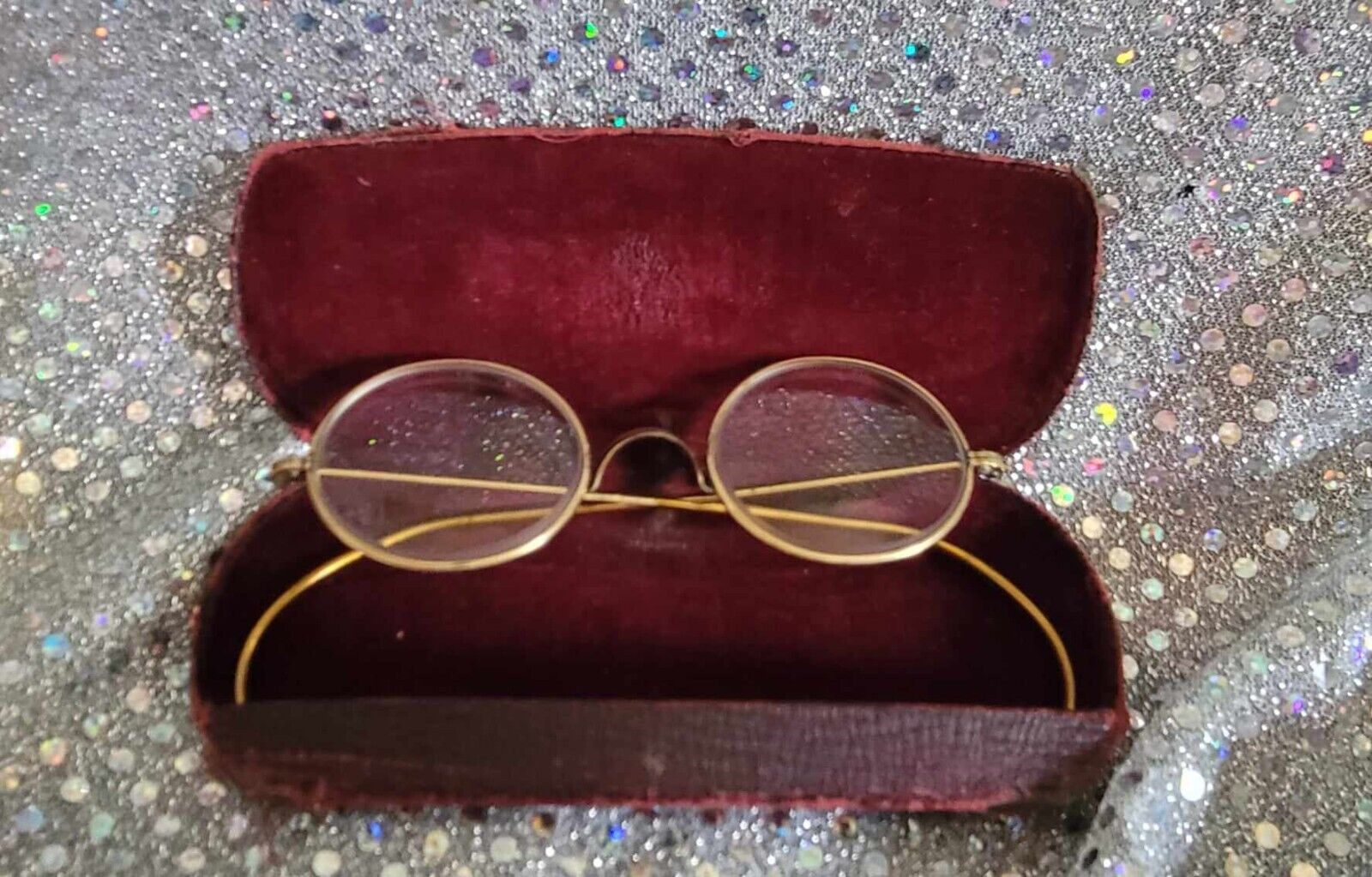 Rare Antique Victorian Gold Plated Magnifying Glasses - Spectacles Circa 1900