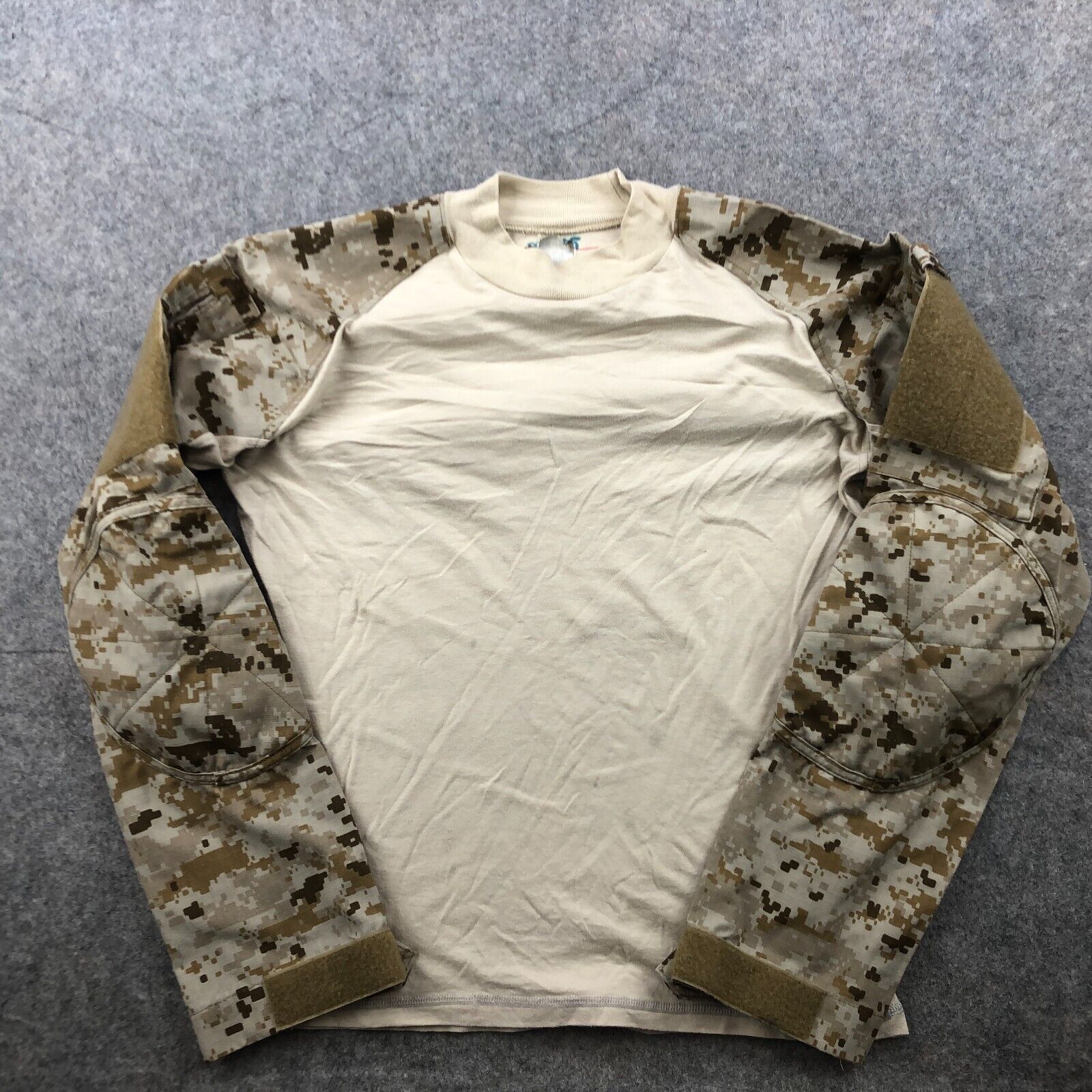 US Army Combat Shirt Medium Digital Dessert Camouflage Long Sleeve Elbow Pads