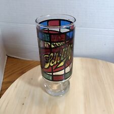 Vintage Stained Glass Beer Bar Glass Schlitz picture