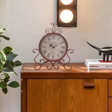Vintage Mantel Clock Table Desk Shelf Portable Bedside Decoration Antique Bronze picture