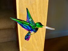 Glass Hanging Hunmmingbirds - Hand made and painted-  picture