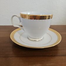 Contemporary Noritake Metropolitan Gold Cup & Saucer Set 4337 picture