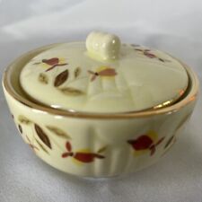 Grease Jar w/Lid ~ Collector Miniatures~Jewel Tea Autumn Leaf~China Specialties picture
