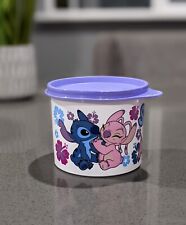 Tupperware 1 Canister Stitch & Angel Round Nesting Snack Canister  600 ml  New picture