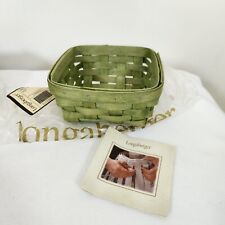 Longaberger 2007 Leaf Green Small Berry Basket SPRING COUNTRY DESK ORGANIZE NOS picture