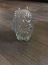 Wise Old Owl Bank Clear Glass Vintage picture