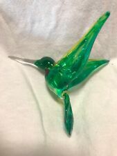 Glass Humming Bird-Hand blown and Painted-  lower 48 USA picture