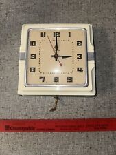 1940s Art Deco Telechron Kitchen clock model 2H11 Café **CUT CORD UNTESTED** picture