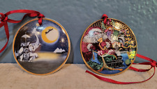 VTG Bing & Grondahl Porcelain Round Ornament Around The World & Santa Claus picture