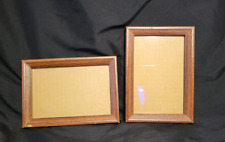Pair of Small, Dark, Hanging Oak Frames picture