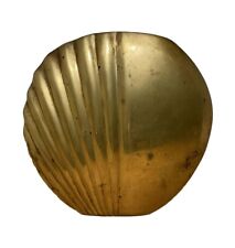 Vintage Brass Shell Vase 8