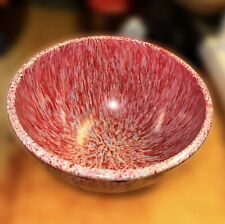 Boonton MCM 4 Quart Thumbprint Red Multicolor Melamine Bowl 9 1/2 Inches picture