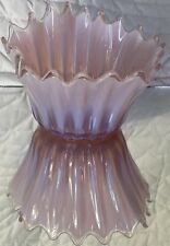 Heirloom 6” Bowl Pink Opalescent Handkerchief Shape Fostoria Glass picture