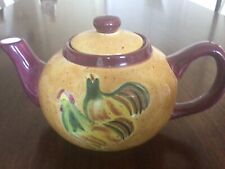Vintage Trees N Trends Rooster Ceramic Teapot Rare picture