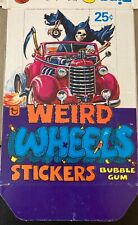 1980 Topps Weird Wheels Empty Wax Box with Wrappers picture