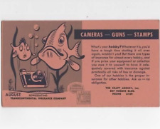 Hobby Insurance  Cameras-Guns-Stamps  nice ink blotter  Transcontinental Ins Co picture