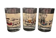 Vintage Currier and Ives 1981 Arby's Collector Series Drinking Glasses Set Of 3 picture