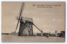 c1940 Oldest Windmill Cape COD West Yarmouth Massachusetts MA Vintage Postcard picture