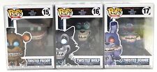 Funko POP FNAF The Twisted Ones Freddy #15 Wolf #16 Bonnie #17 with Protectors picture