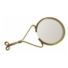 Vintage Antique Style Brass Magnifying glass Hand Lens Colonial Magnifier picture